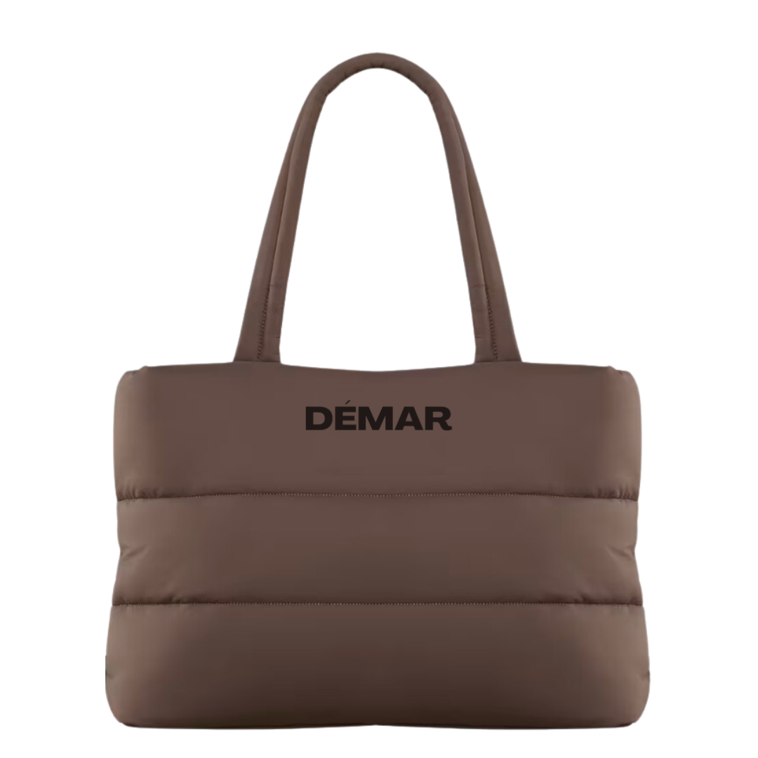 CloudSoft Mocha Puffer Tote